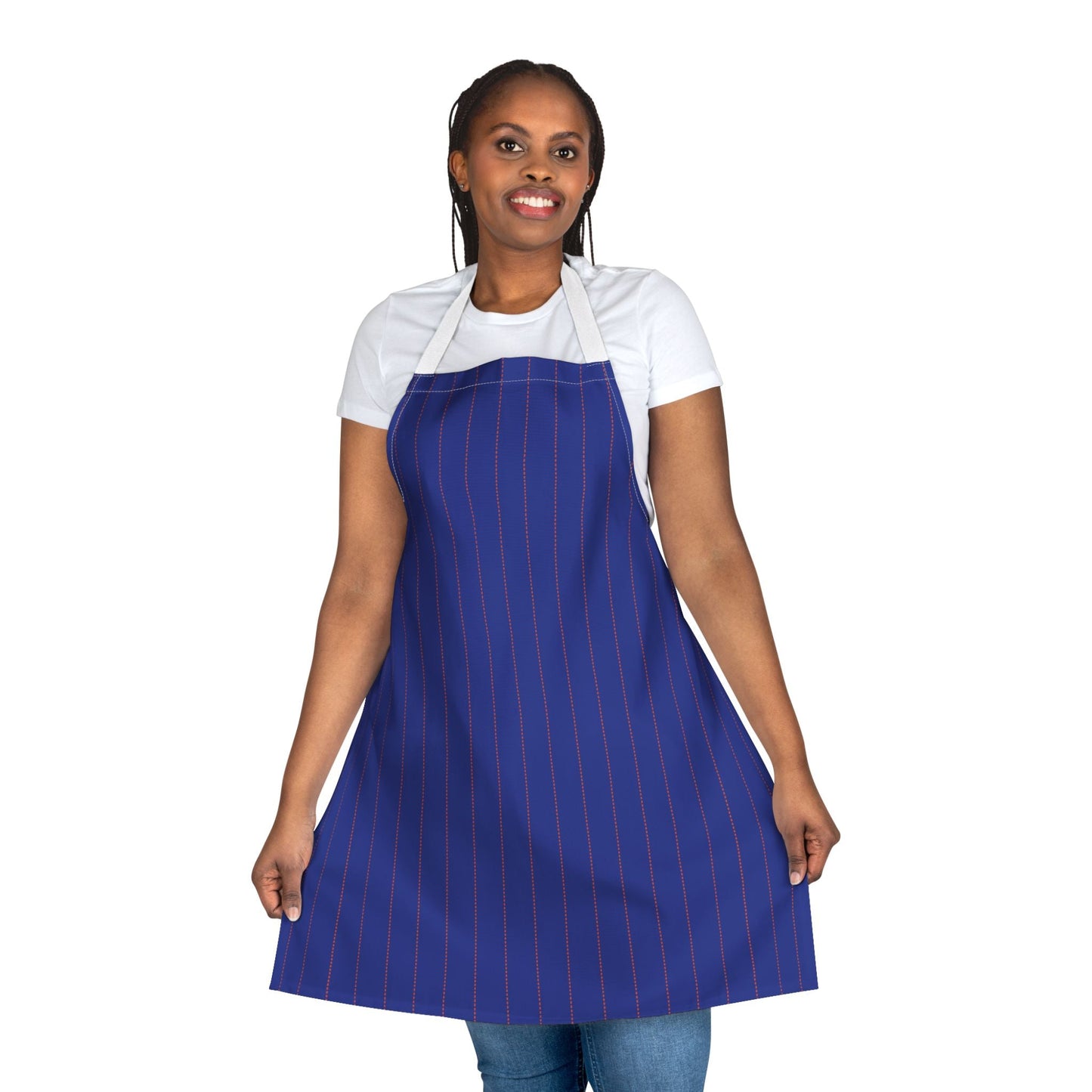 Apron | Bright Blue & Orange | Pinstripe