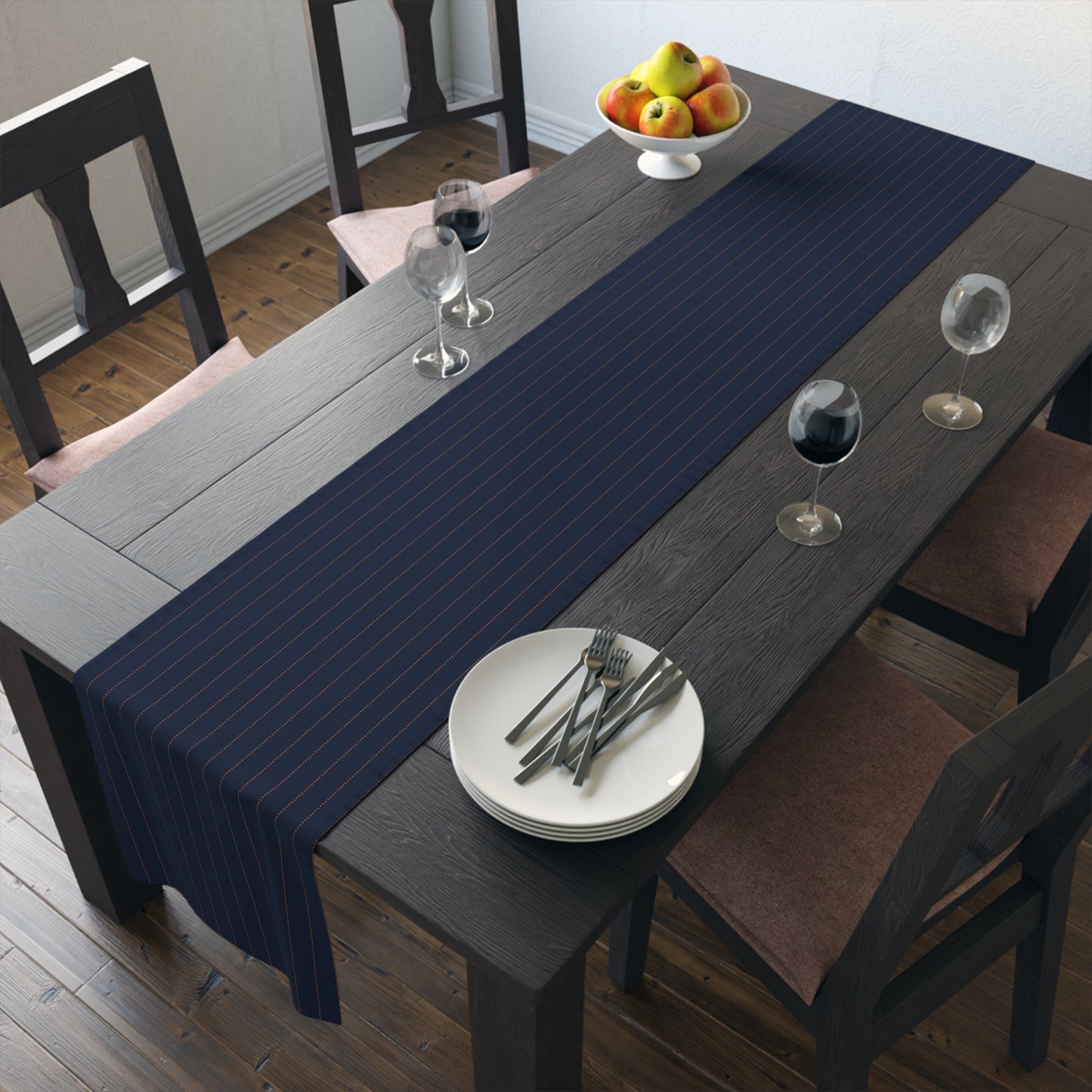Table Runner | Orange & Blue | Pinstripe