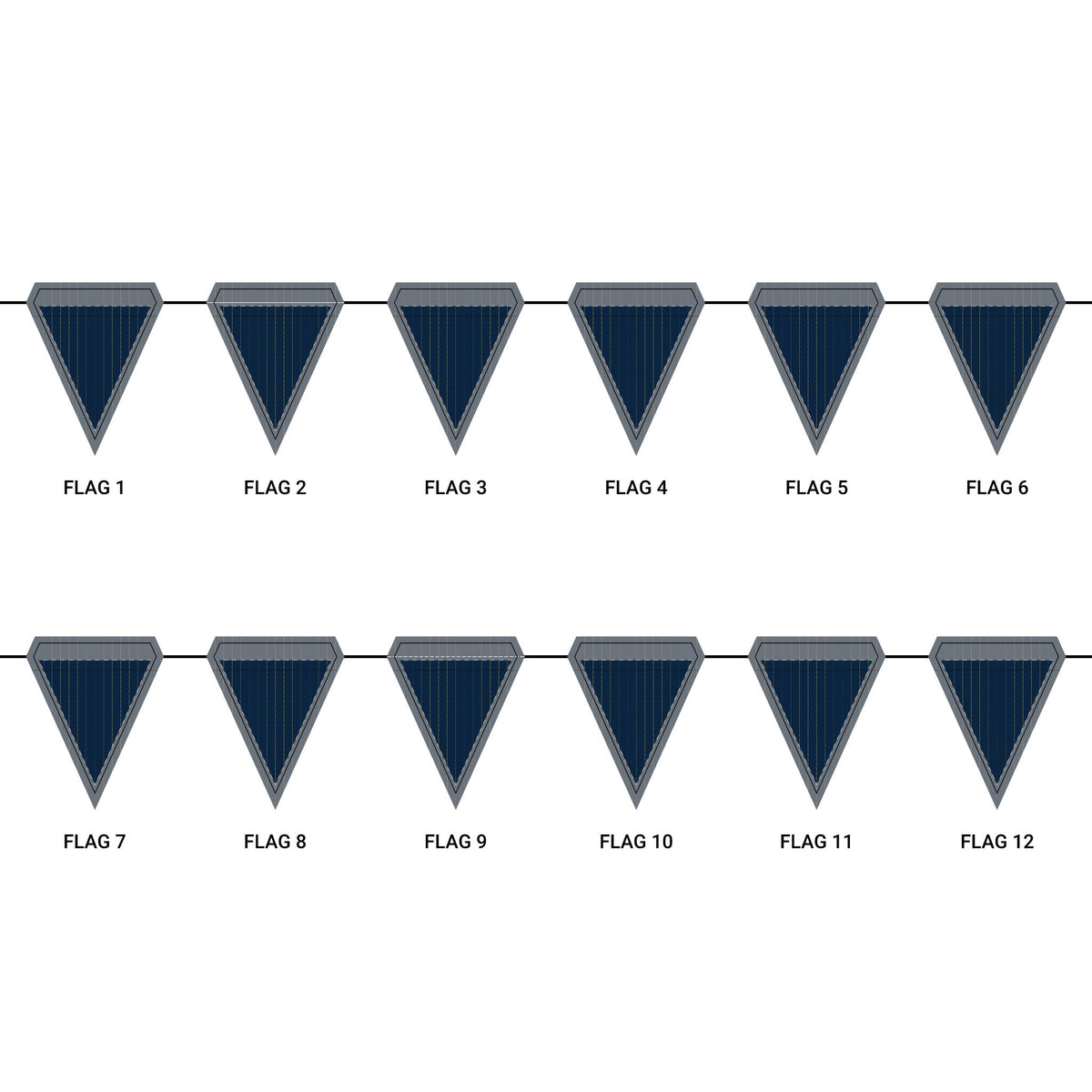 Flag Garland | Notre Dame, Indiana | Pinstripe
