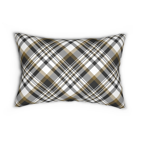 Pillow | Black & Gold | Tartan