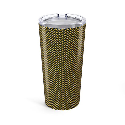 Tumbler | Yellow & Blue | Herringbone