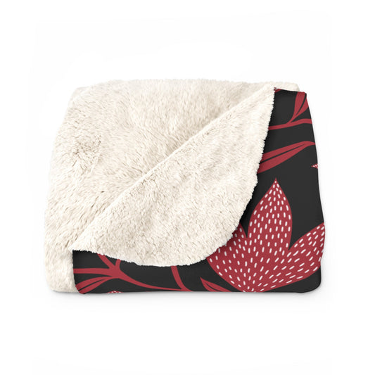 Sherpa Blanket | Red & Black | Magnolia