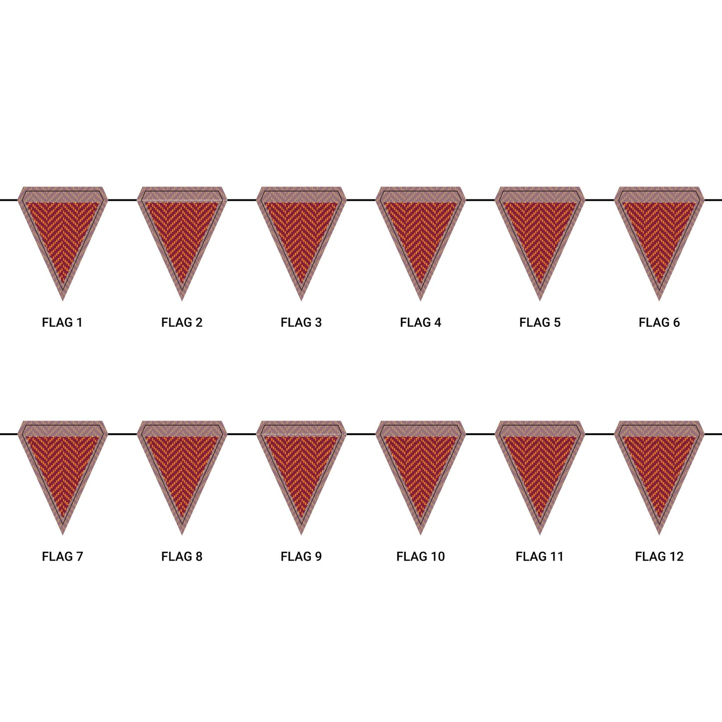 Flag Garland | Blacksburg, Virginia | Herringbone