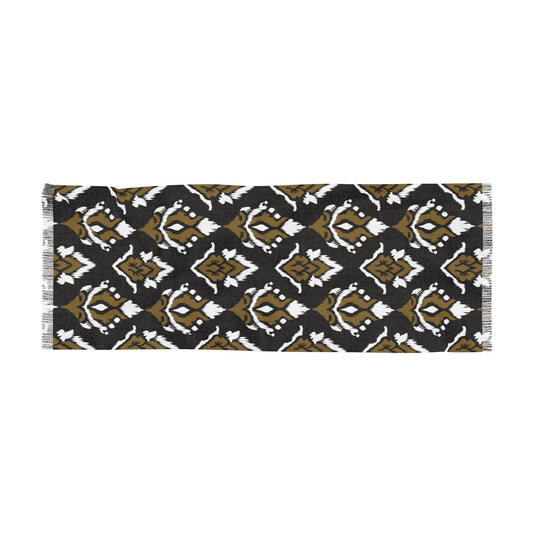 Scarf | Black & Gold | Ikat
