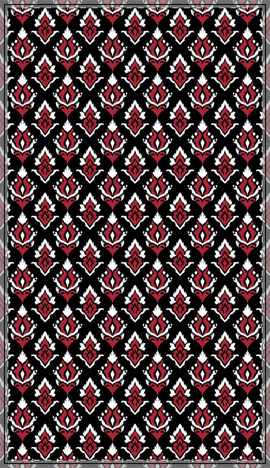 Tablecloth | Red & Black | Ikat