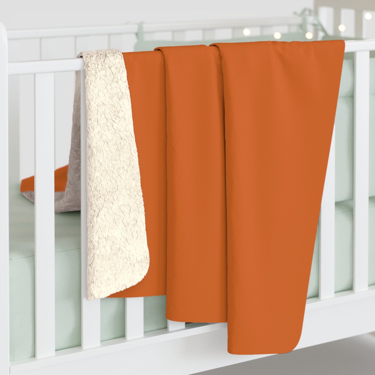 Sherpa Blanket | Orange & Blue | Light