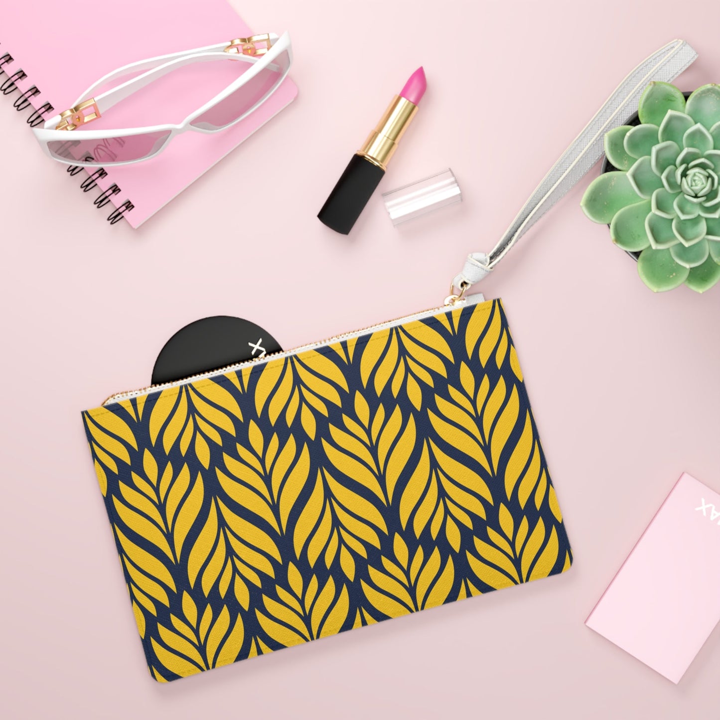 Clutch Bag | Yellow & Blue | Palm