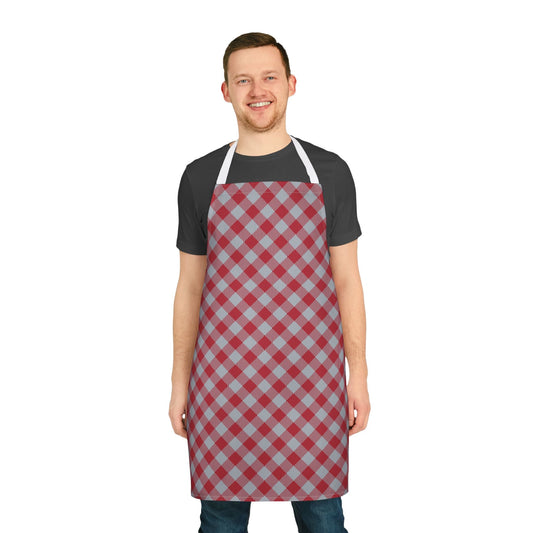 Apron | Red & Gray | Gingham