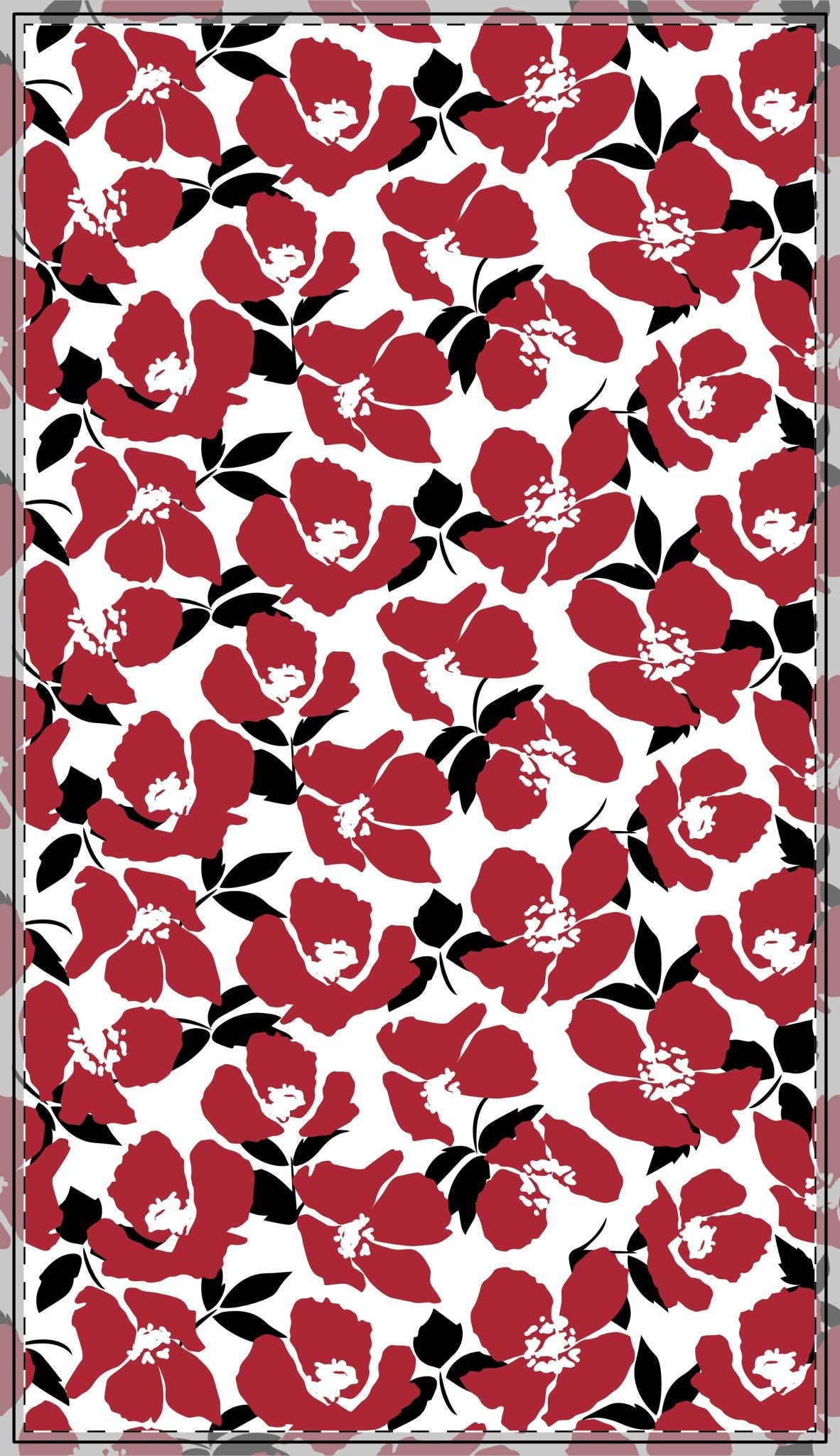Tablecloth | Red & Black | Poppy
