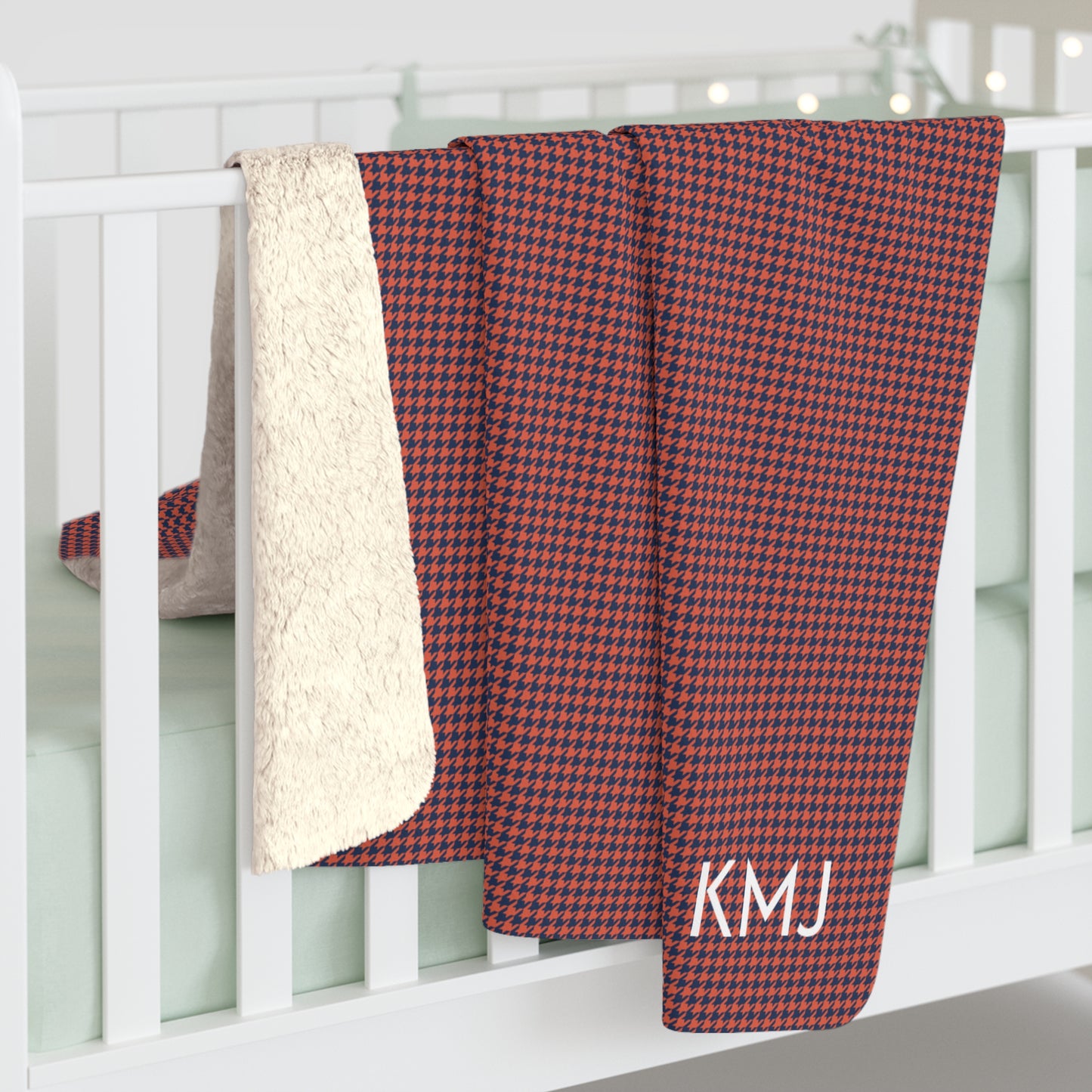 Sherpa Fleece Blanket- Personalized | Charlottesville, Virginia | Houndstooth