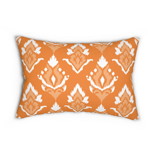 Pillow | Orange & White | Ikat