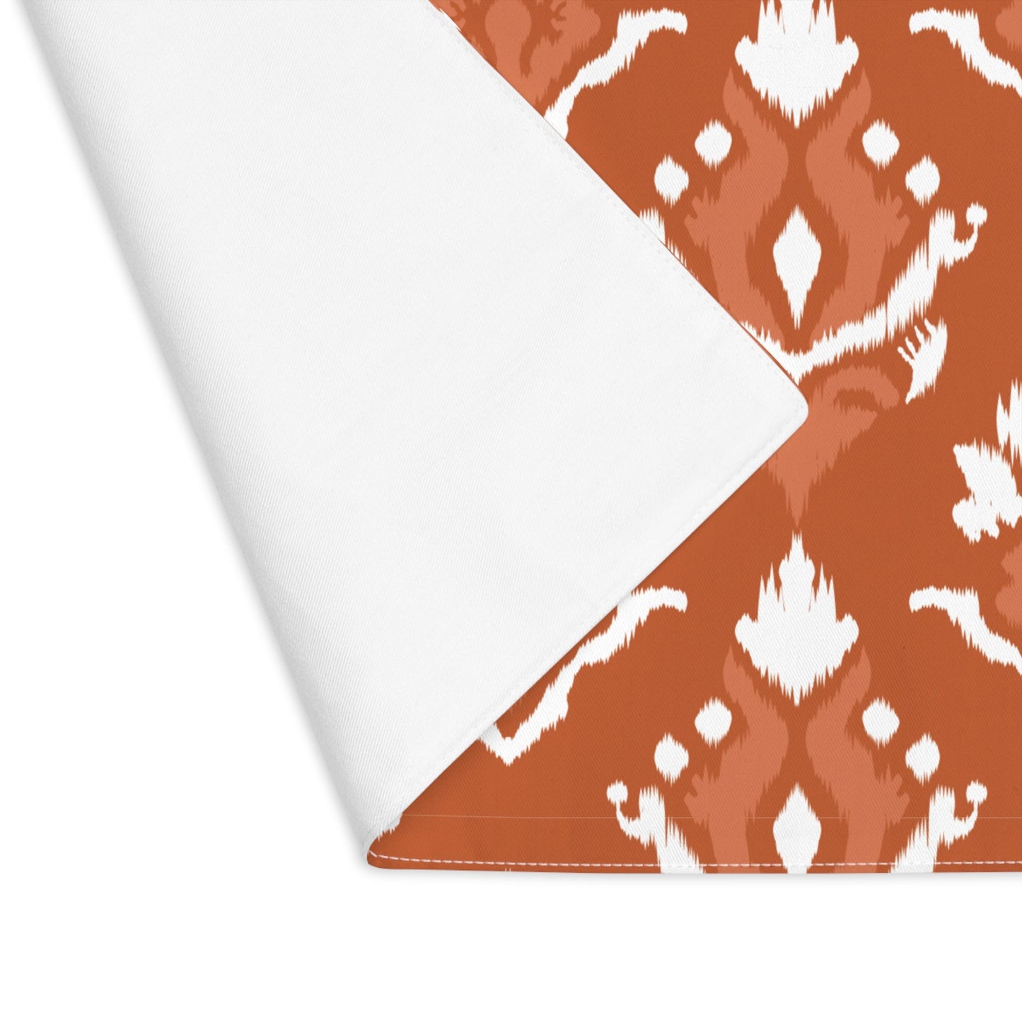 Placemat | Dark Orange & White | Ikat