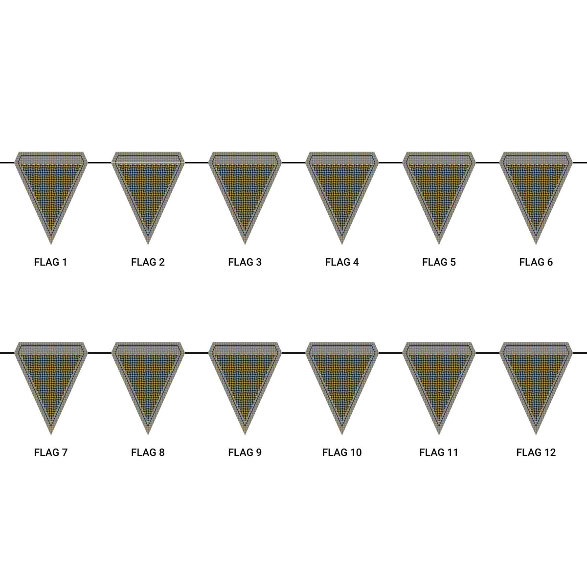 Flag Garland | Notre Dame, Indiana | Houndstooth