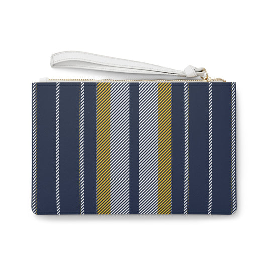 Clutch Bag | Yellow & Blue | Stripe