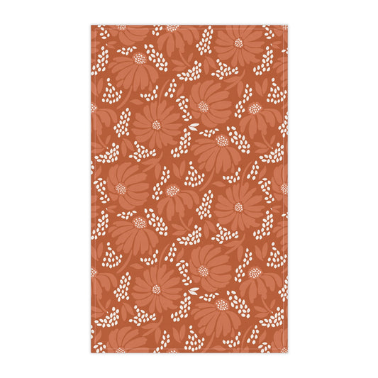 Tea Towels | Dark Orange & White | Bellis