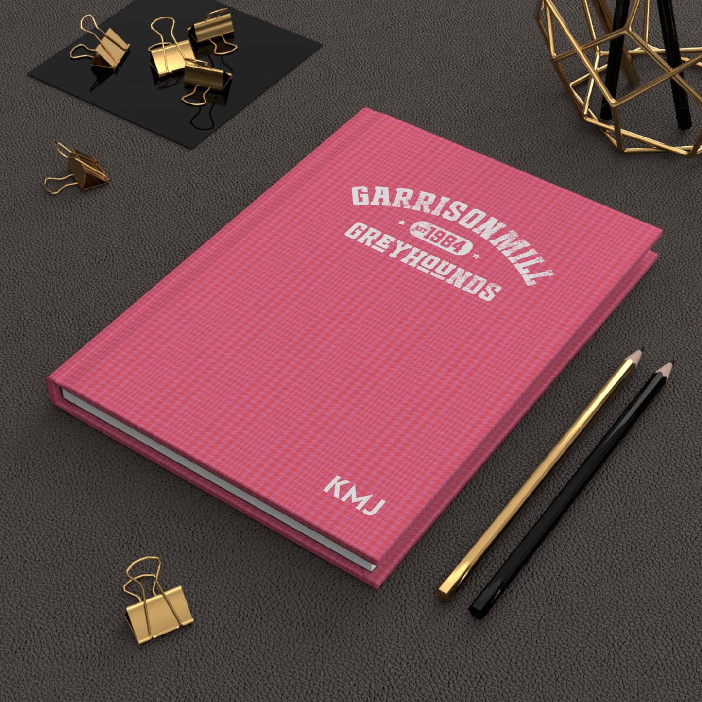 Monogram Journal | Greyhounds | Pink Vintage