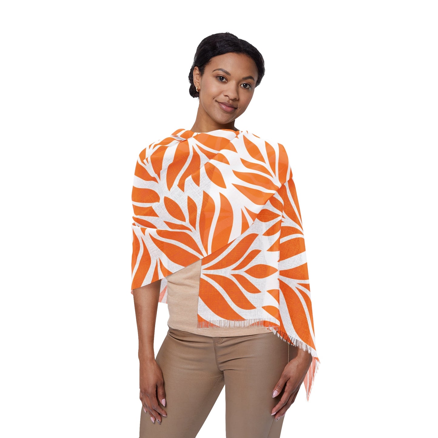 Scarf | Orange & White | Palm