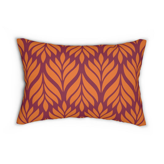 Pillow | Maroon & Orange | Palm