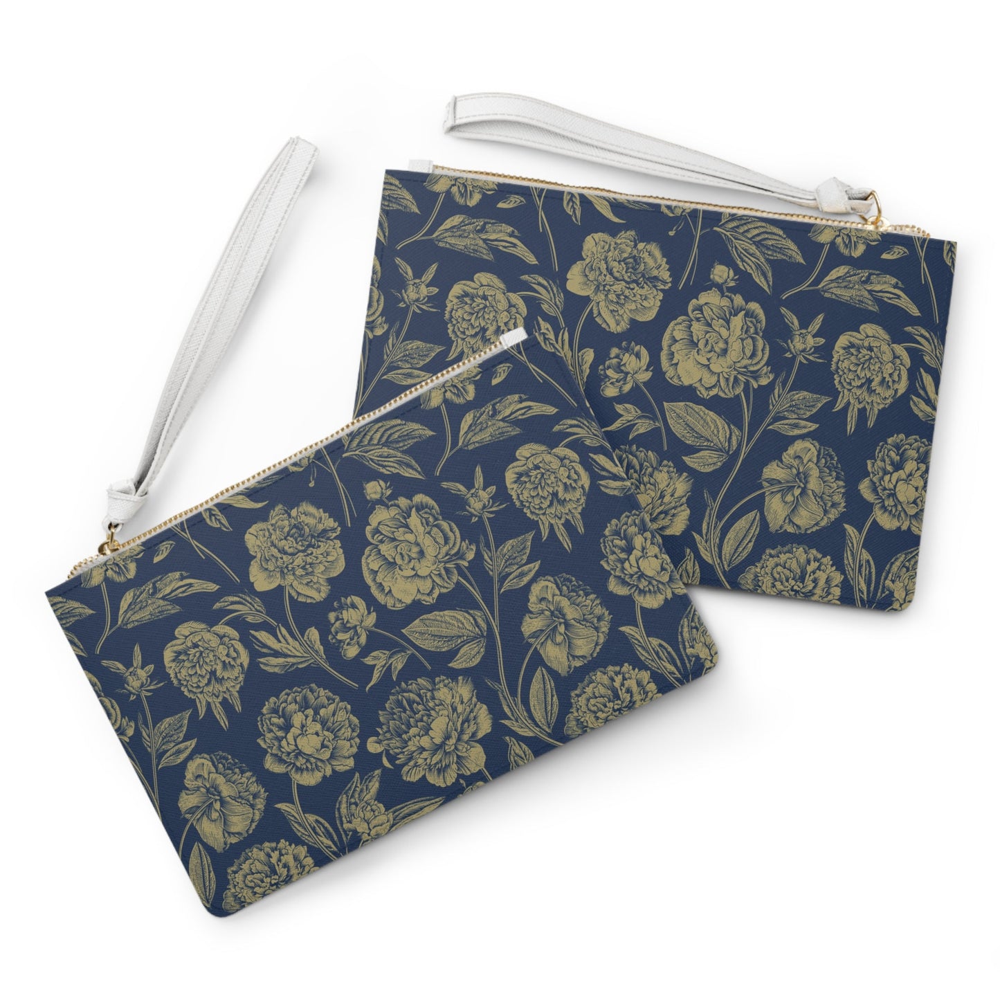 Clutch Bag | Gold & Blue | Peony