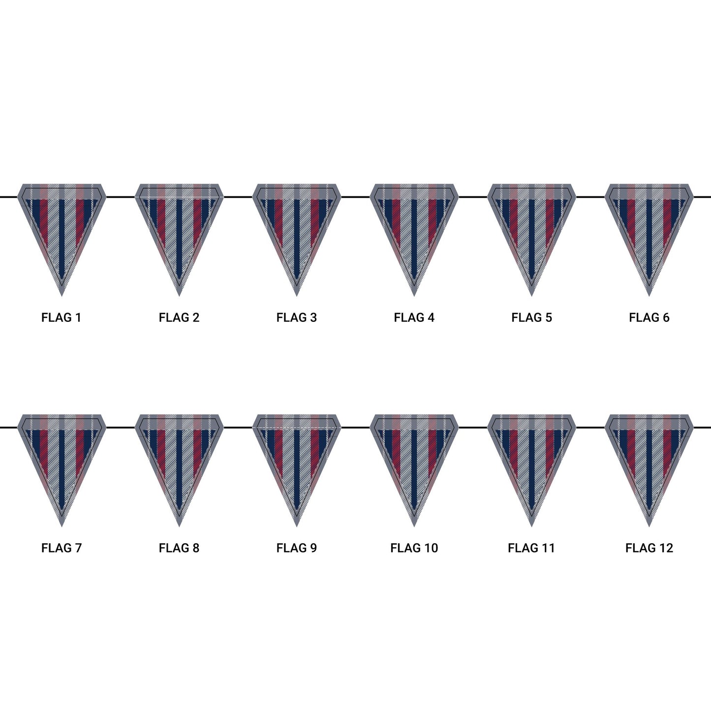 Flag Garland | Oxford, Mississippi | Stripe