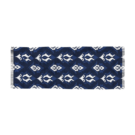 Scarf | Navy & White | Ikat