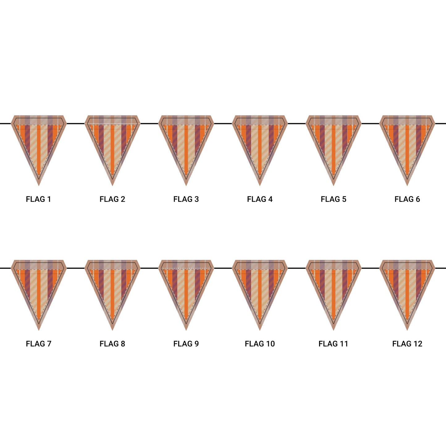 Flag Garland | Clemson, South Carolina | Stripe