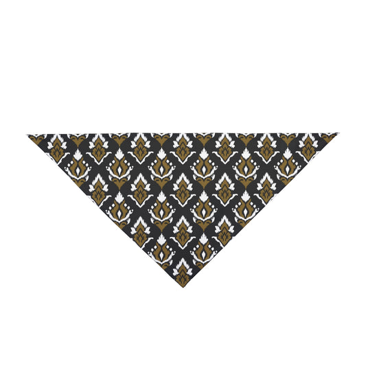 Pet Bandana | Black & Gold | Ikat