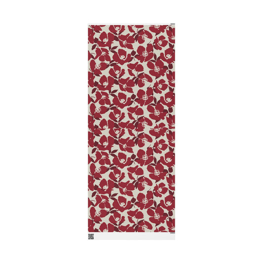 Gift Wrap | Maroon & White | Poppy