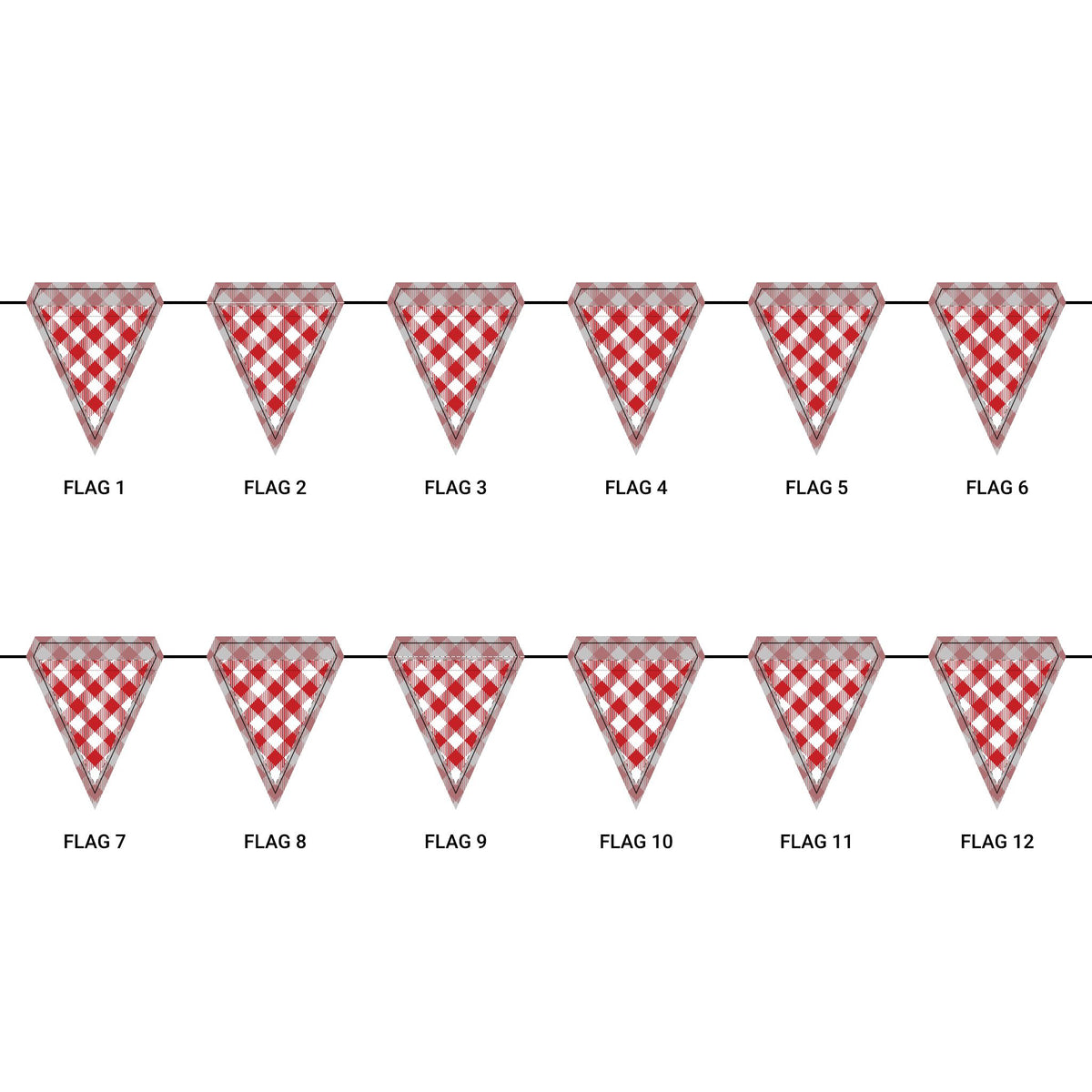 Flag Garland | Madison, Wisconsin | Gingham