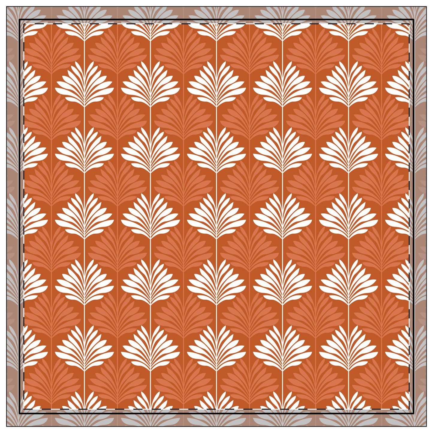 Napkins | Dark Orange & White | Deco