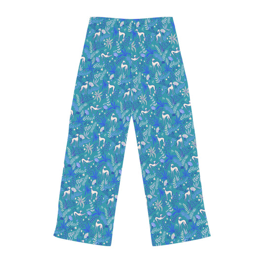 Adult PJ Pants | Greyhounds | Teal Fern