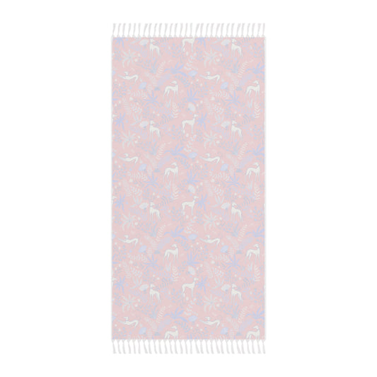 Boho Beach Towel | Greyhounds | Pink Fern