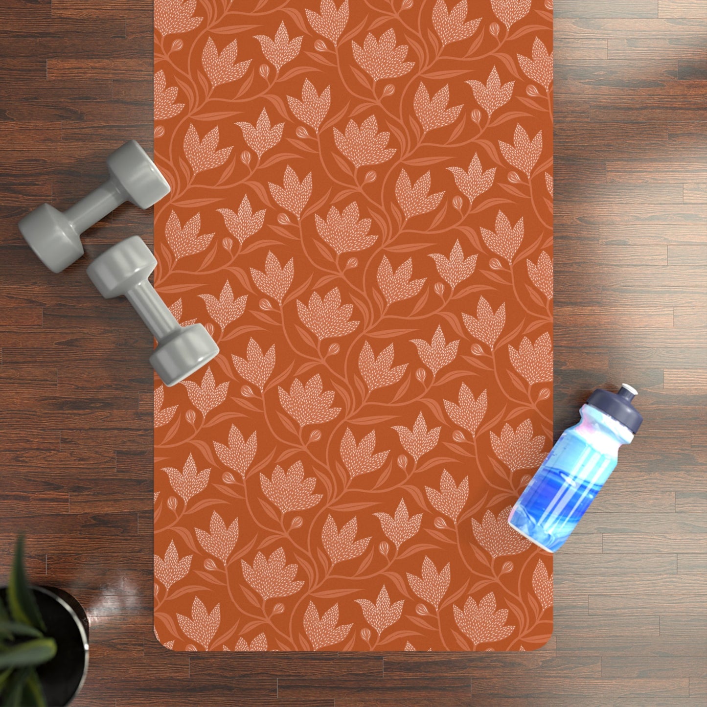 Yoga Mat | Dark Orange & White | Magnolia
