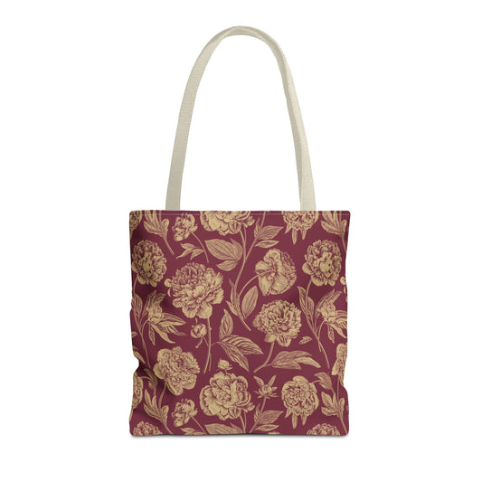 Totes | Maroon & Gold | Peony