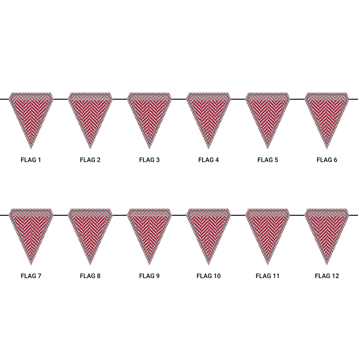 Flag Garland | Bloomington, Indiana | Herringbone