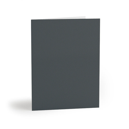 Notecards | Blue & Gold | Herringbone