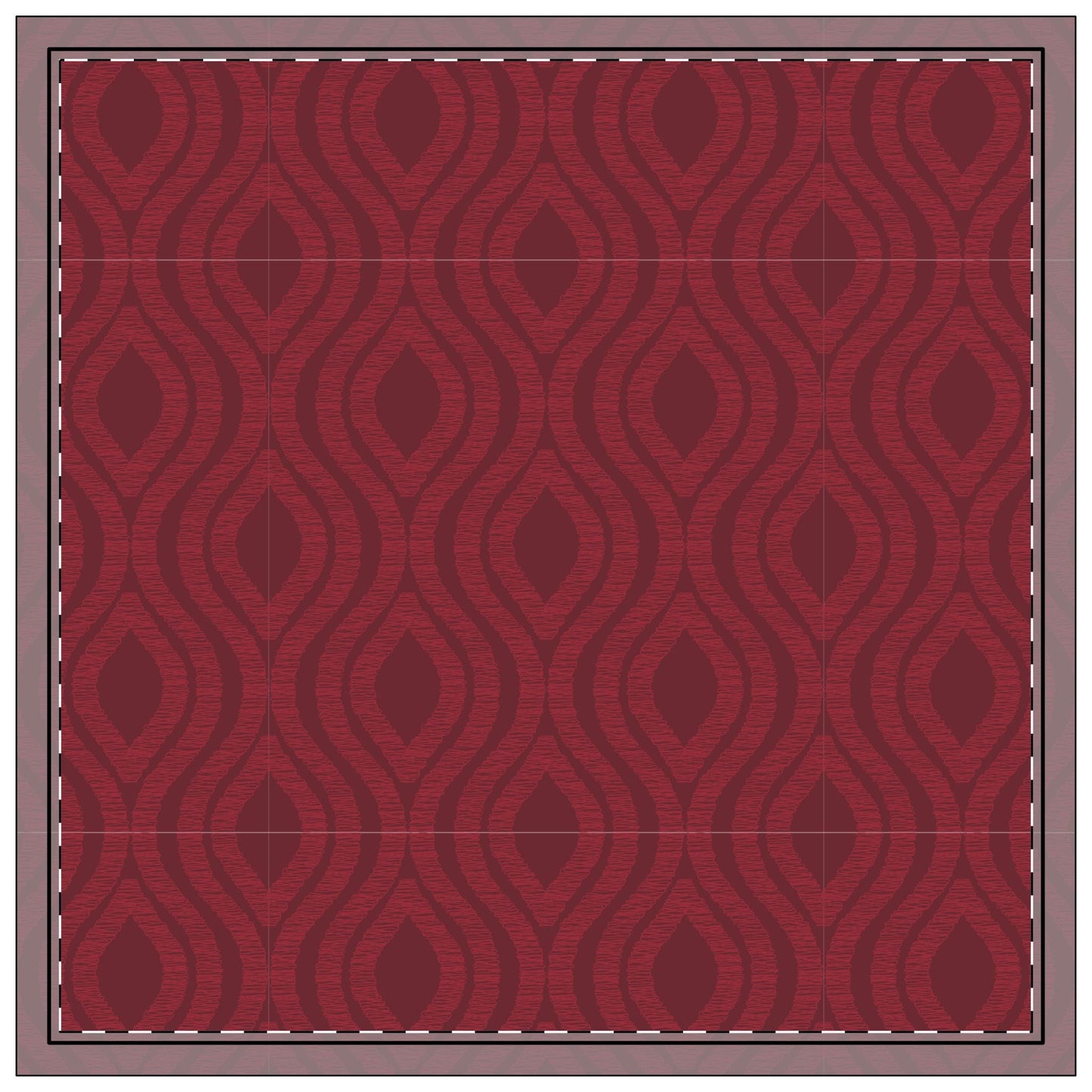Napkin 4-set | Maroon & White | Ogee