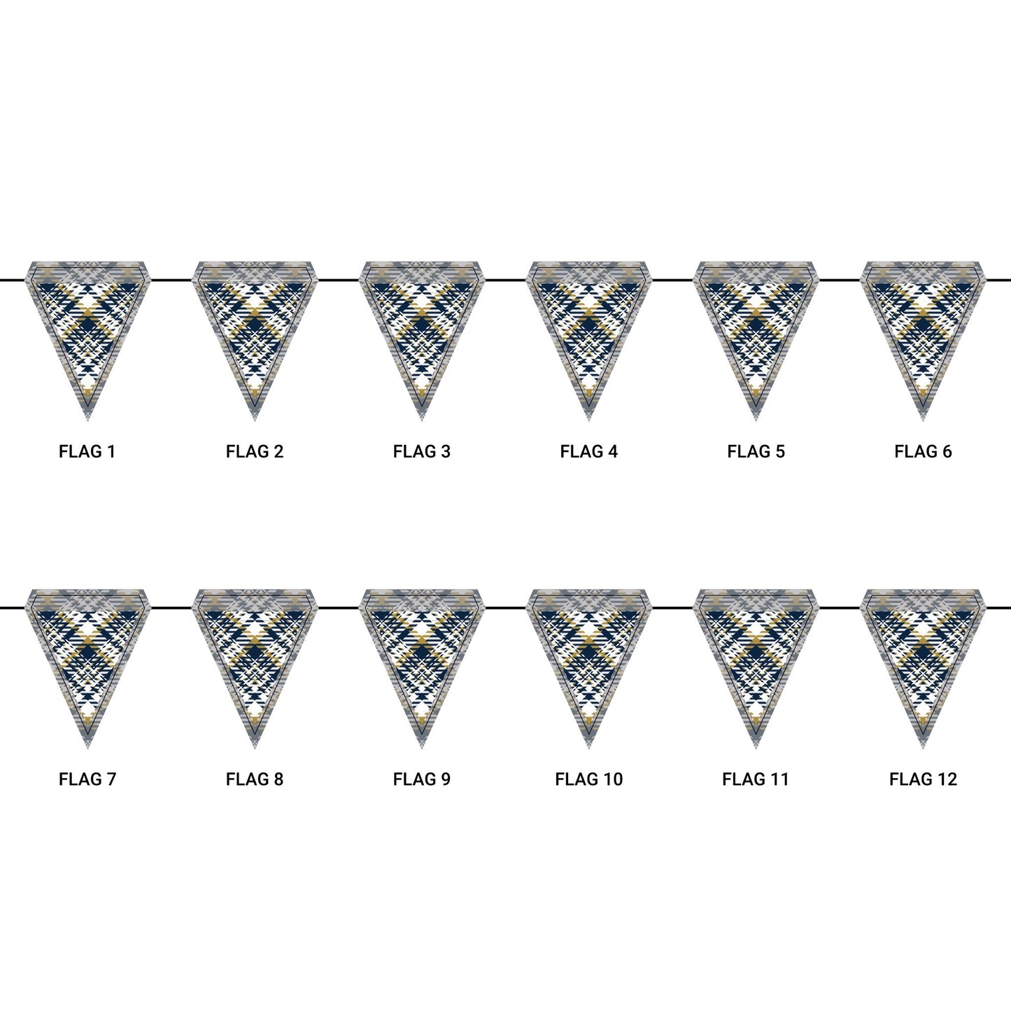 Flag Garland | Notre Dame, Indiana | Tartan