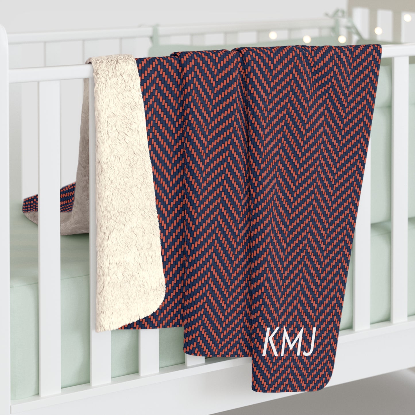 Sherpa Fleece Blanket- Personalized | Charlottesville, Virginia | Herringbone