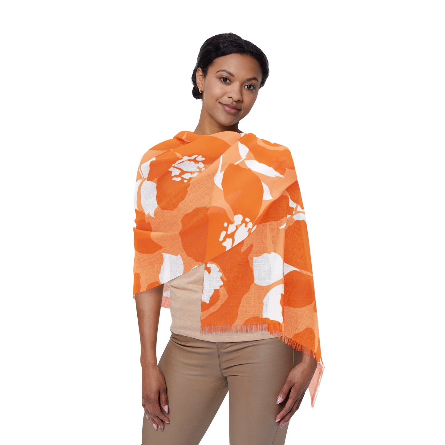 Scarf | Orange & White | Poppy