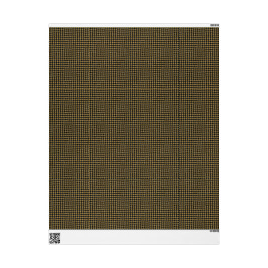 Gift Wrap | Black & Gold | Houndstooth
