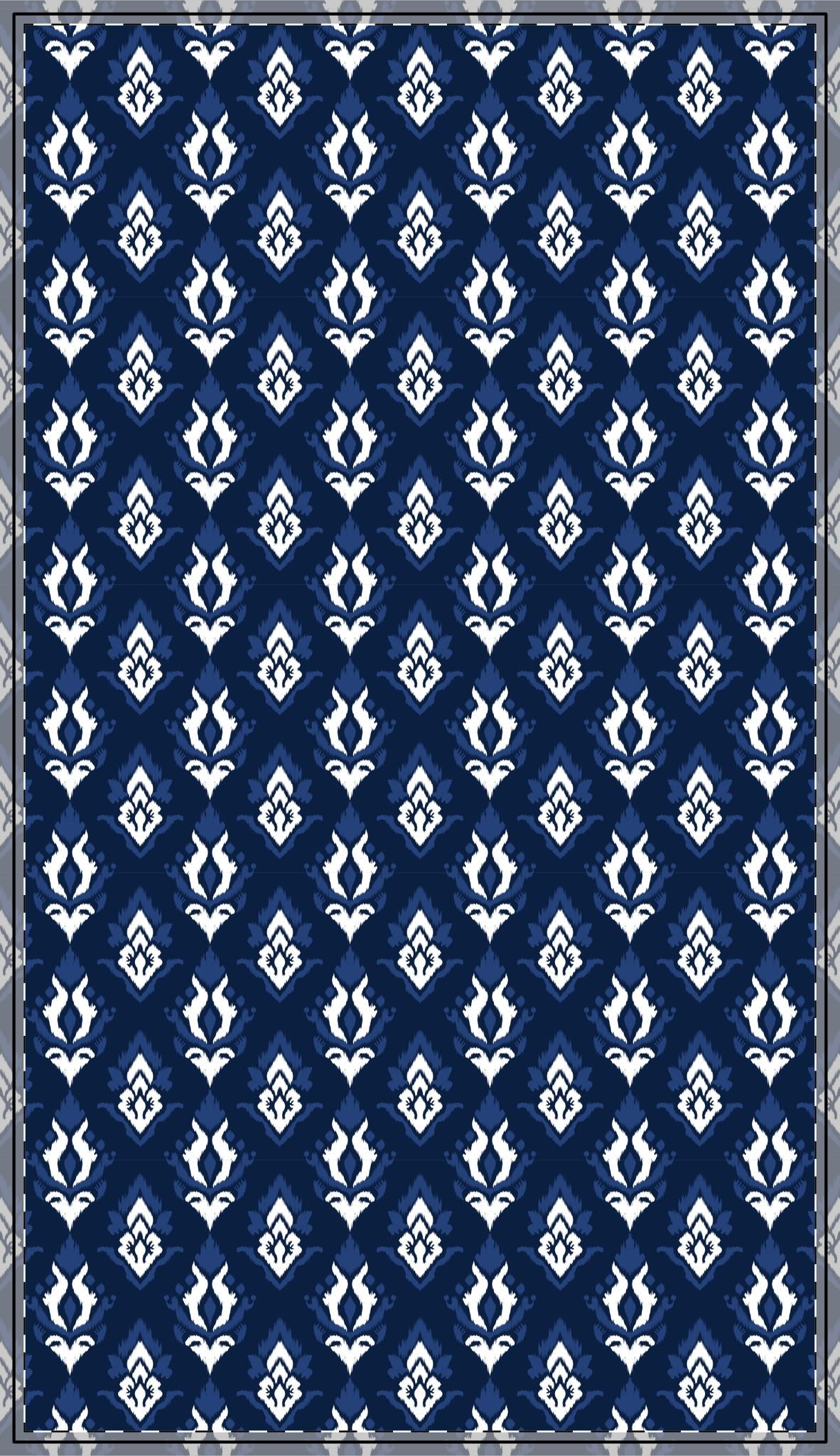 Tablecloth | Navy & White | Ikat