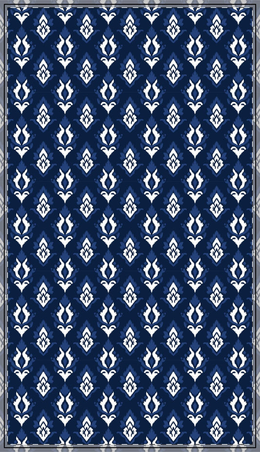 Tablecloth | Navy & White | Ikat