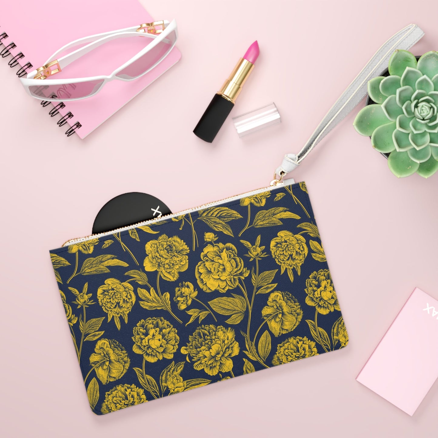 Clutch Bag | Yellow & Blue | Peony