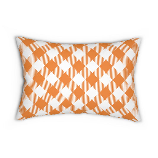 Pillow | Orange & White | Gingham