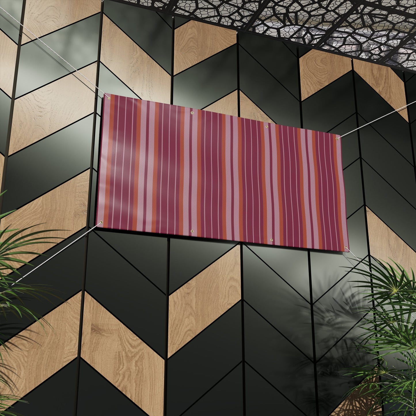 Banner | Maroon & Orange | Stripe