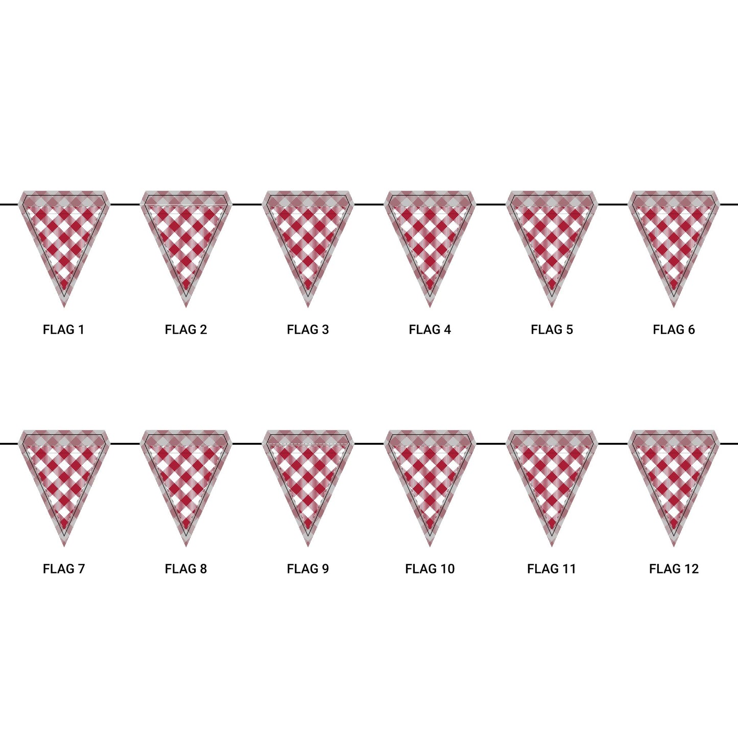 Flag Garland | Bloomington, Indiana | Gingham