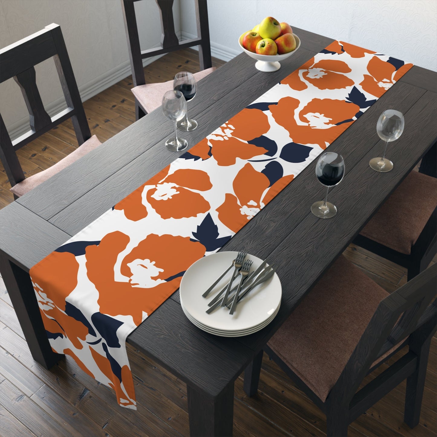 Table Runner | Orange & Blue | Poppy