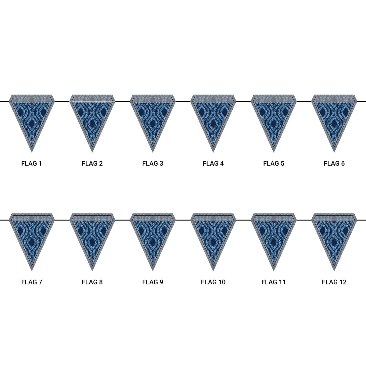 Flag Garland | Light Blue & White | Ogee