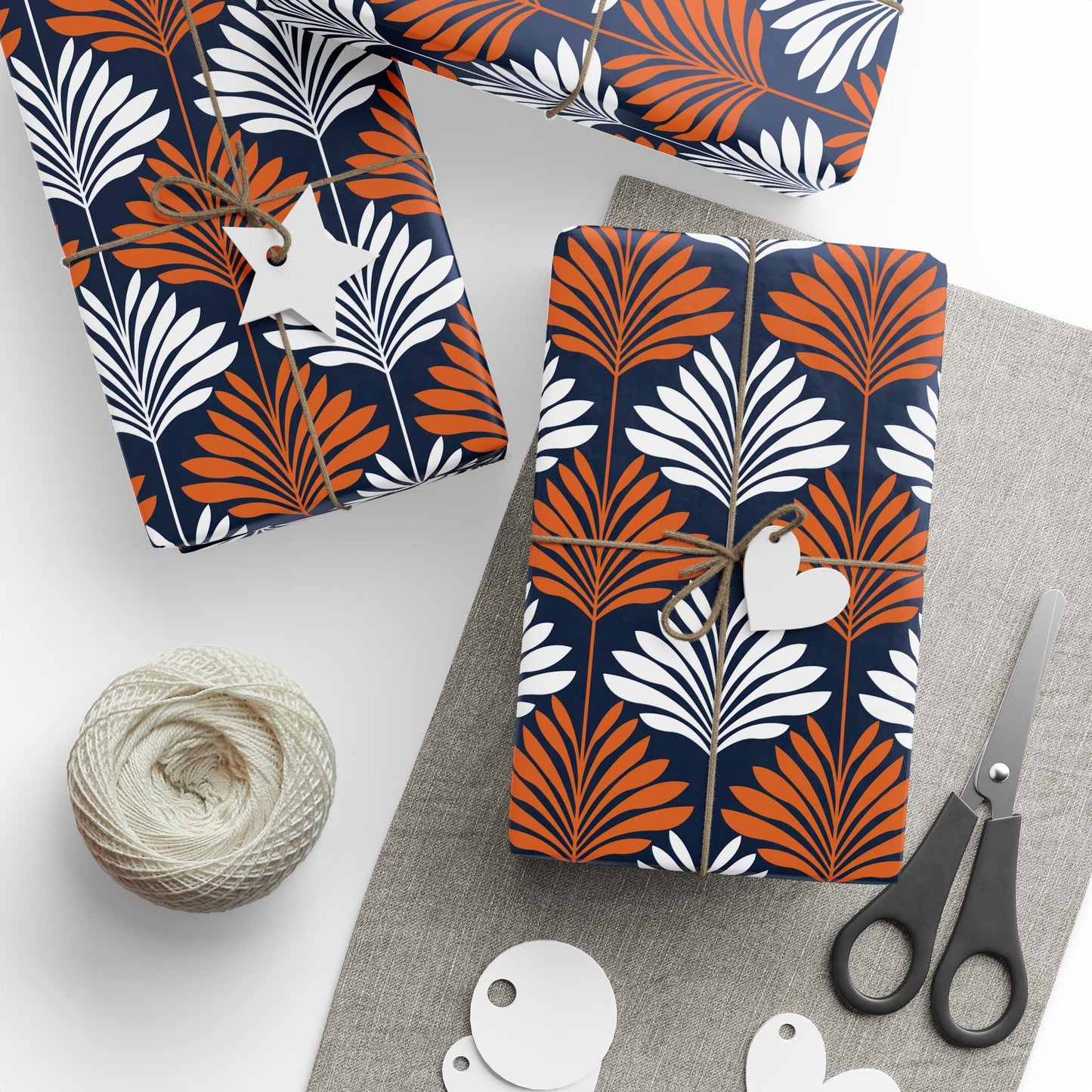 Gift Wrap | Orange & Blue | Deco